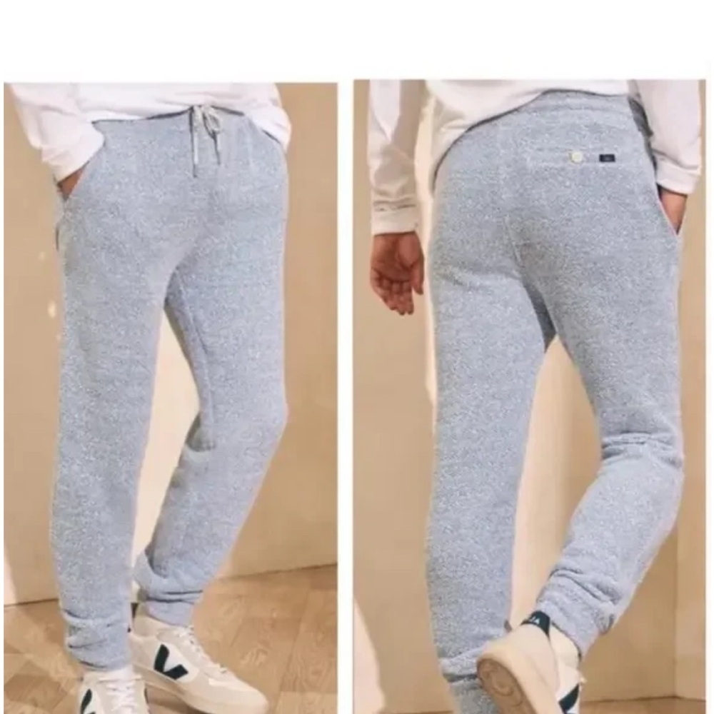 Faherty Men's Blue Organic Cotton Blend Jogger Whitewater Sweatpant‎